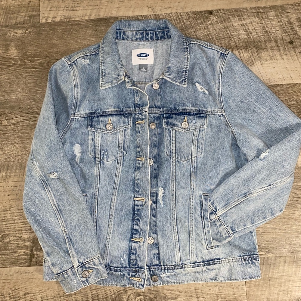 Old Navy Distressed Jean Jacket